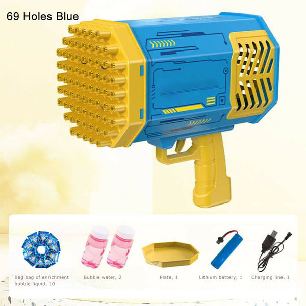 Electric Bubble Gun Machine Soap Bubbles Kids Adults Summer Outdoor Playtime Toy Purple Deals499