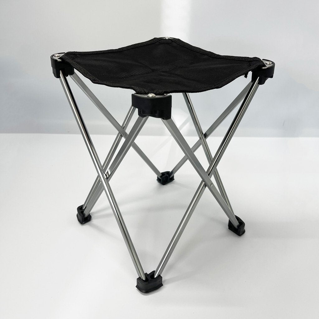 Mini Portable Outdoor Folding Stool Camping Fishing Picnic Chair Seat 80kg Black Deals499