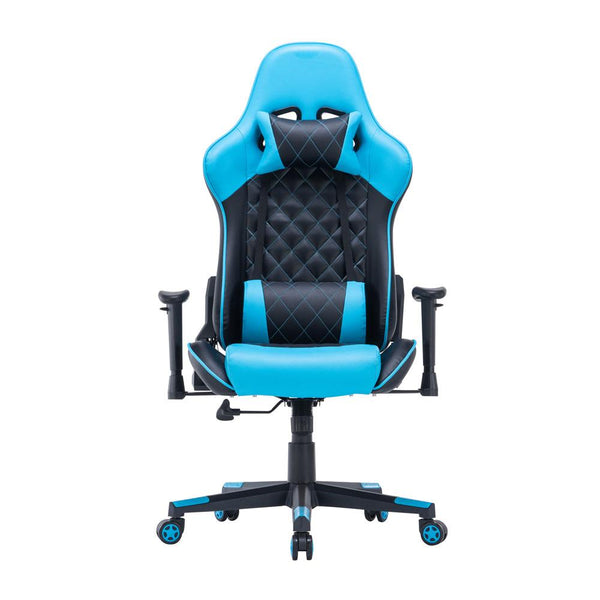 Gaming Chair Ergonomic Racing chair 165° Reclining Gaming Seat 3D Armrest Footrest Blue Black Deals499