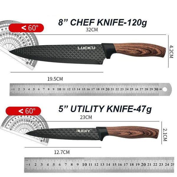 6 pieces Kitchen Knife Set Everich Chef Knives Stainless Steel Nonstick Scissor Deals499