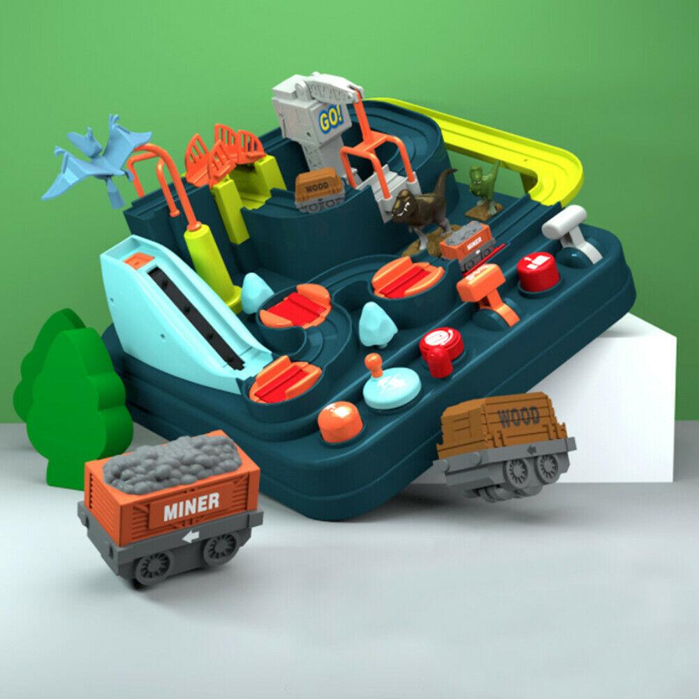 Dinosaur Track Car Adventure Toy Pull Back Christmas Gift Elevator Educational Toys Deals499