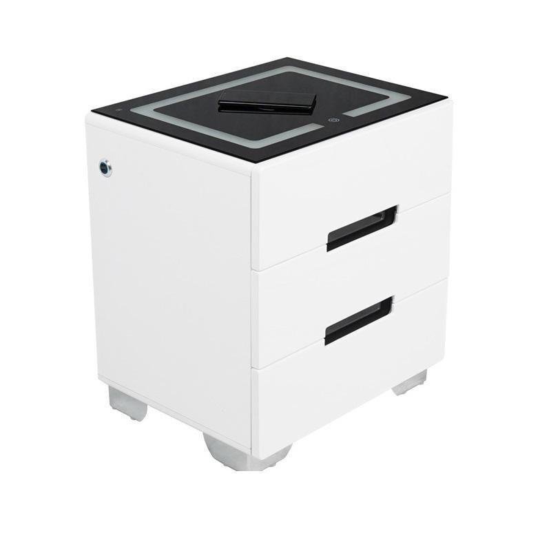 Smart Bedside Tables Side 3 Drawers Wireless Charging Nightstand LED Light USB Left Hand Connection Deals499
