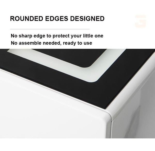 Smart Bedside Tables Side 3 Drawers Wireless Charging USB Left Hand Nightstand LED Light AU Deals499