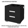 Smart Bedside Tables Side 3 Drawers Wireless Charging USB Right Hand Nightstand LED Light AU Deals499