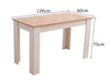 Dining Table Rectangular Wooden 120M-Wood&amp;White Deals499