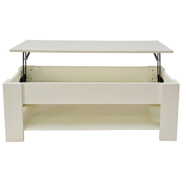 Lift Up Coffee Table with Storage - White Deals499