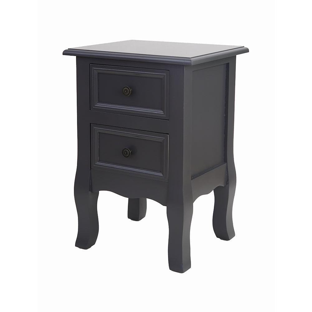 French Bedside Table Nightstand Grey Set of 2 Deals499