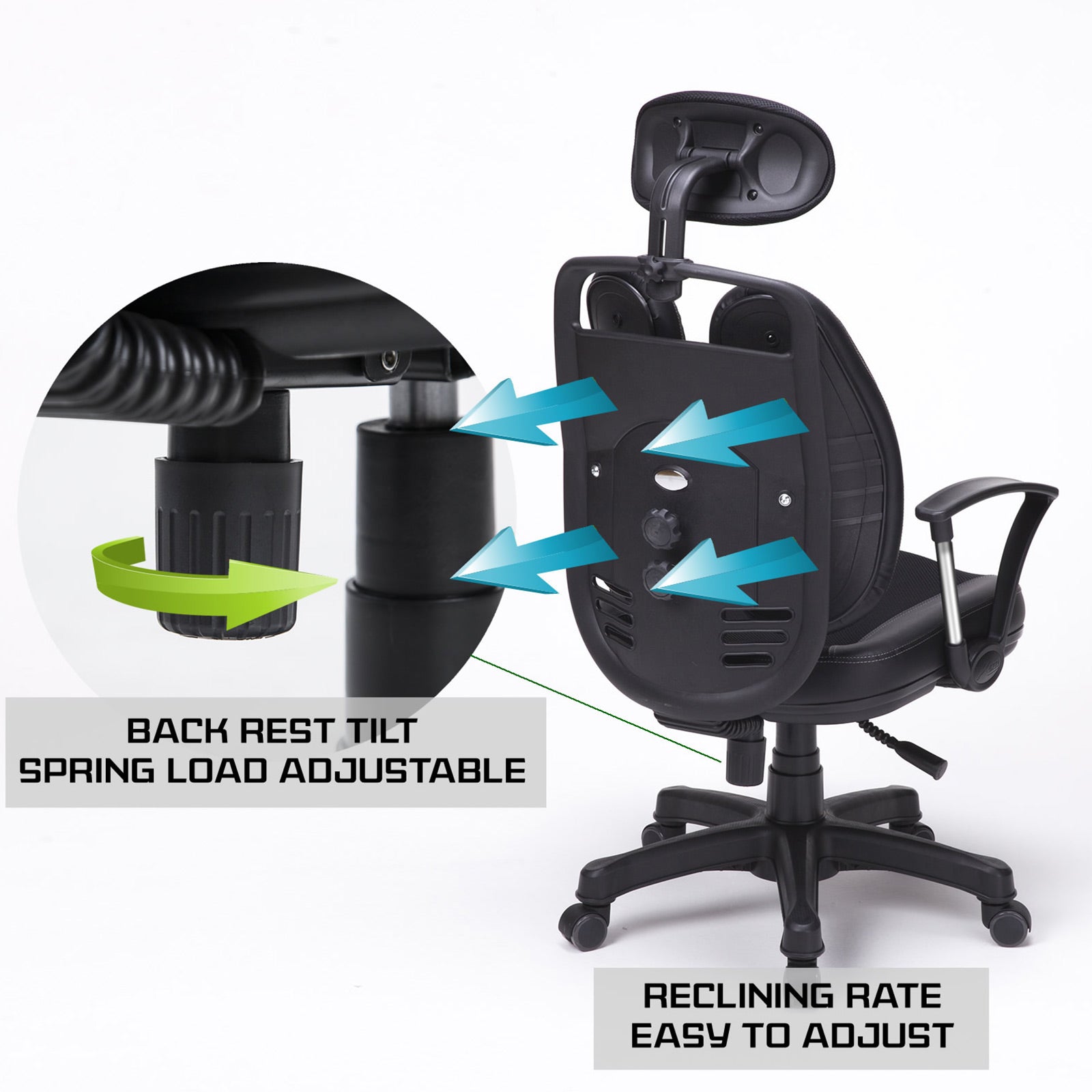 Korean Black Office Chair Ergonomic SUPERB Deals499
