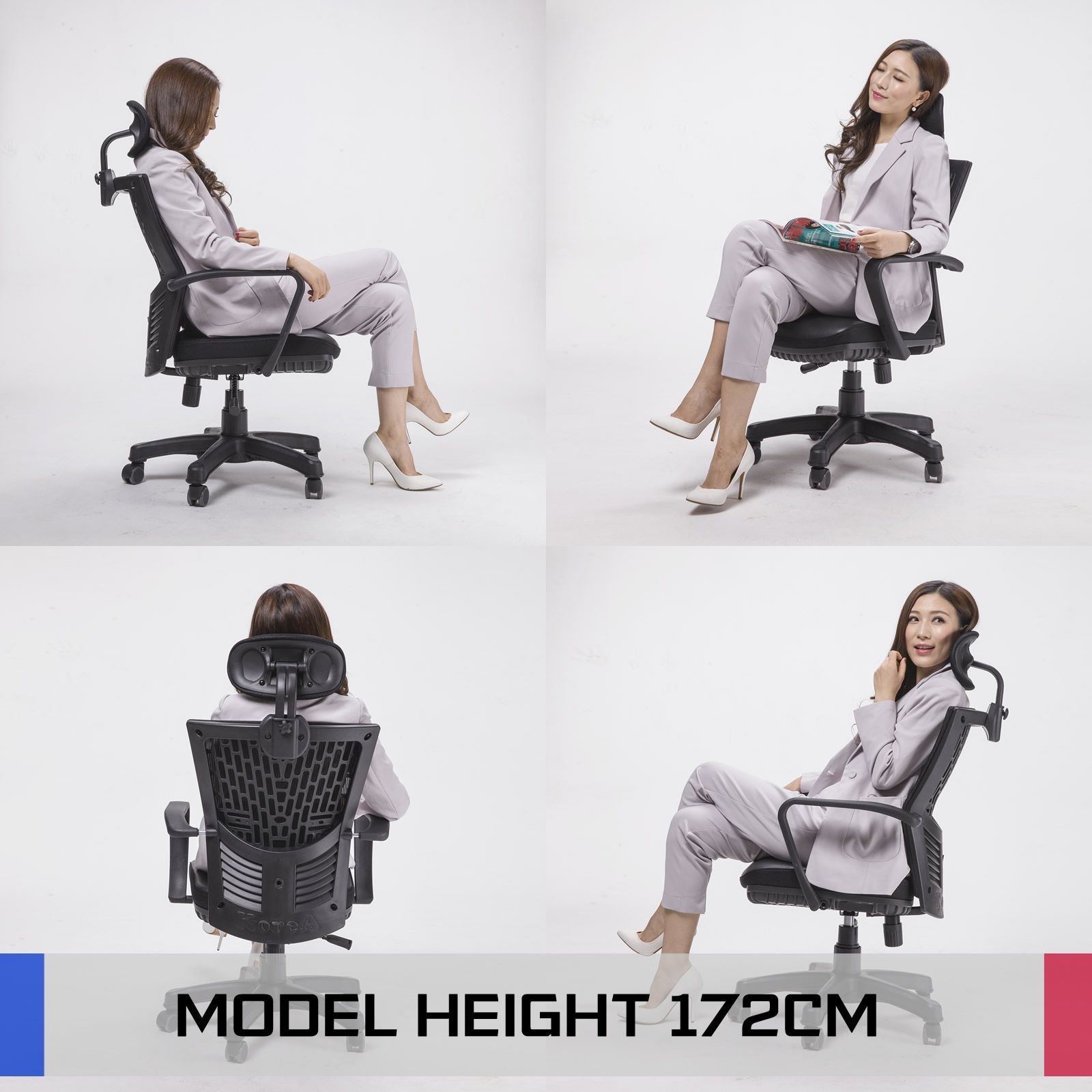 Korean Black Office Chair Ergonomic Chill Deals499