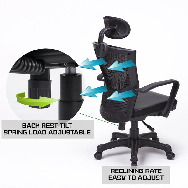Korean Black Office Chair Ergonomic Chill Deals499