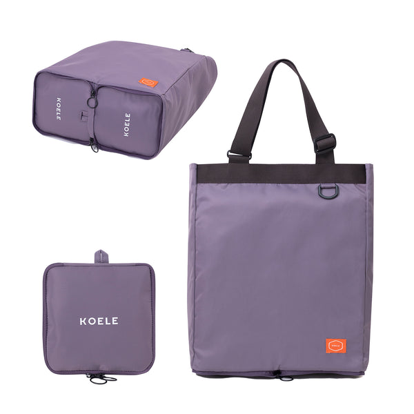 KOELE Purple Shopper Bag Tote Bag Foldable Travel Laptop Grocery KO-SHOULDER Deals499