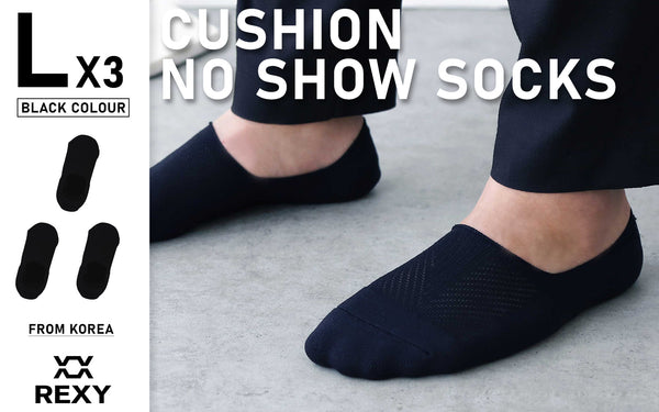 Rexy 3 Pack Large Black Cushion No Show Ankle Socks Non-Slip Breathable from Deals499 at Deals499