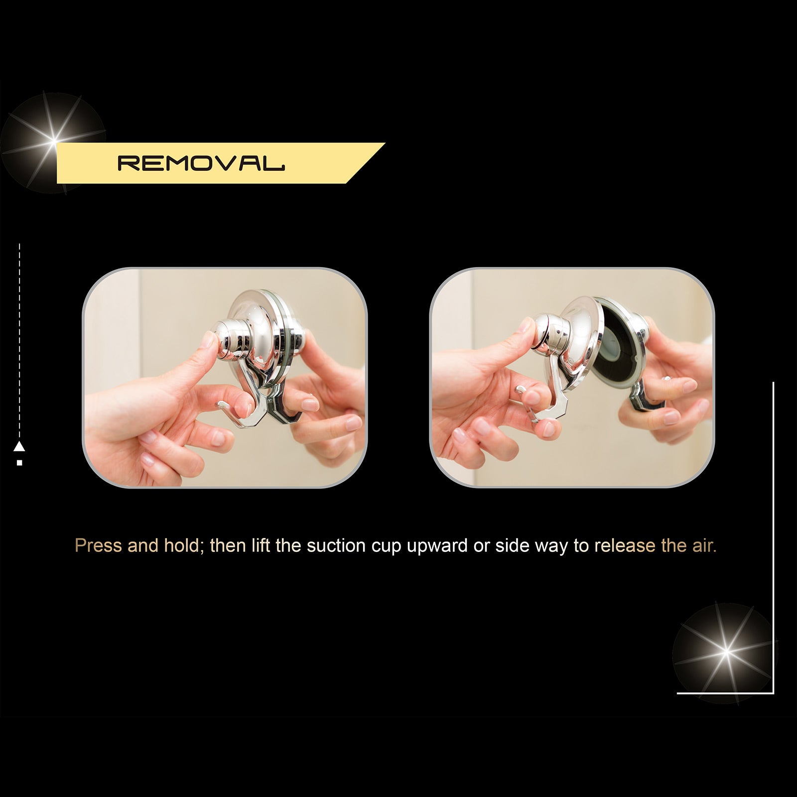 PowerLoc Six Universal Hooks Removable Suction - Stainless Steel Deals499