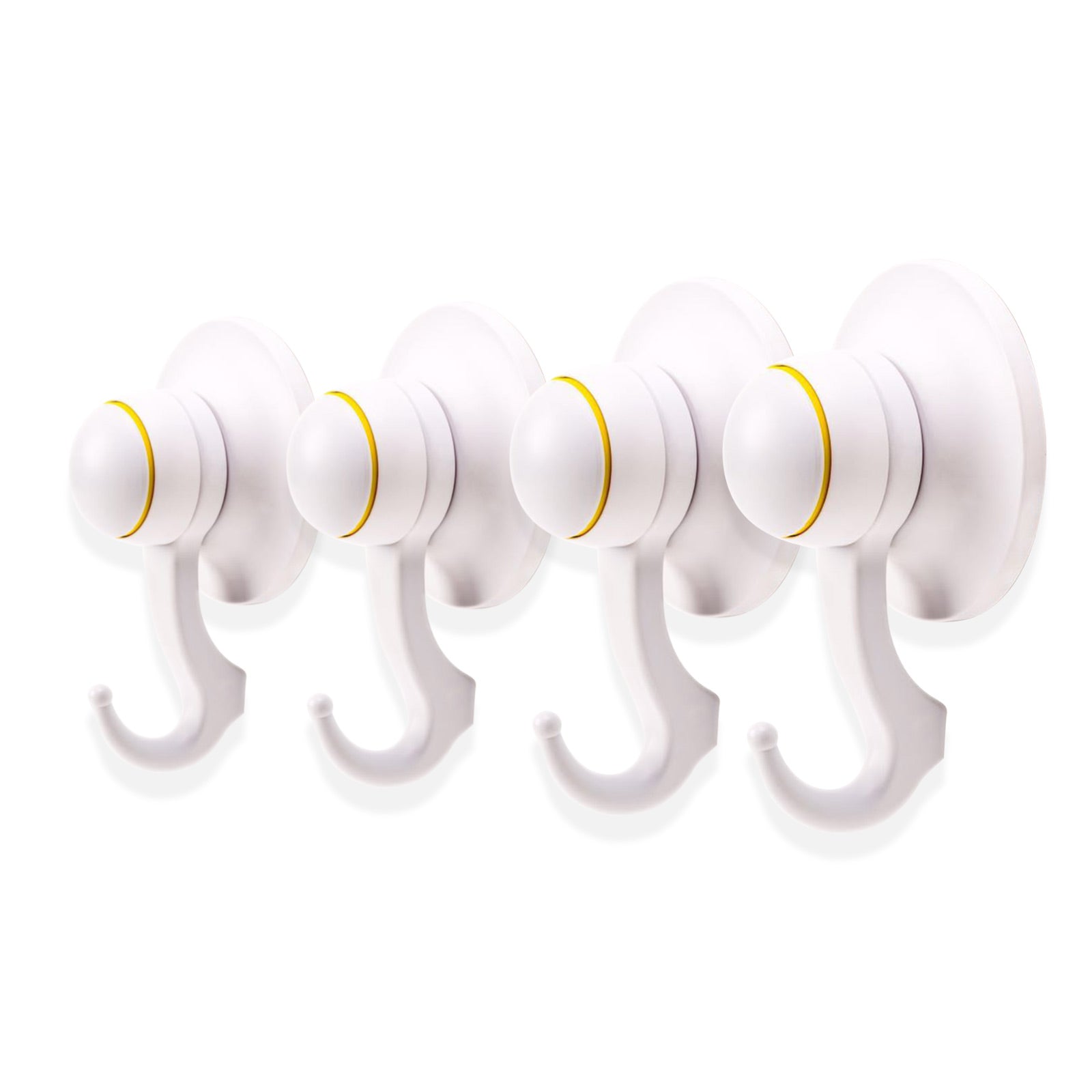 KiahLoc 4PC White 56mm Suction Hook Removable Deals499