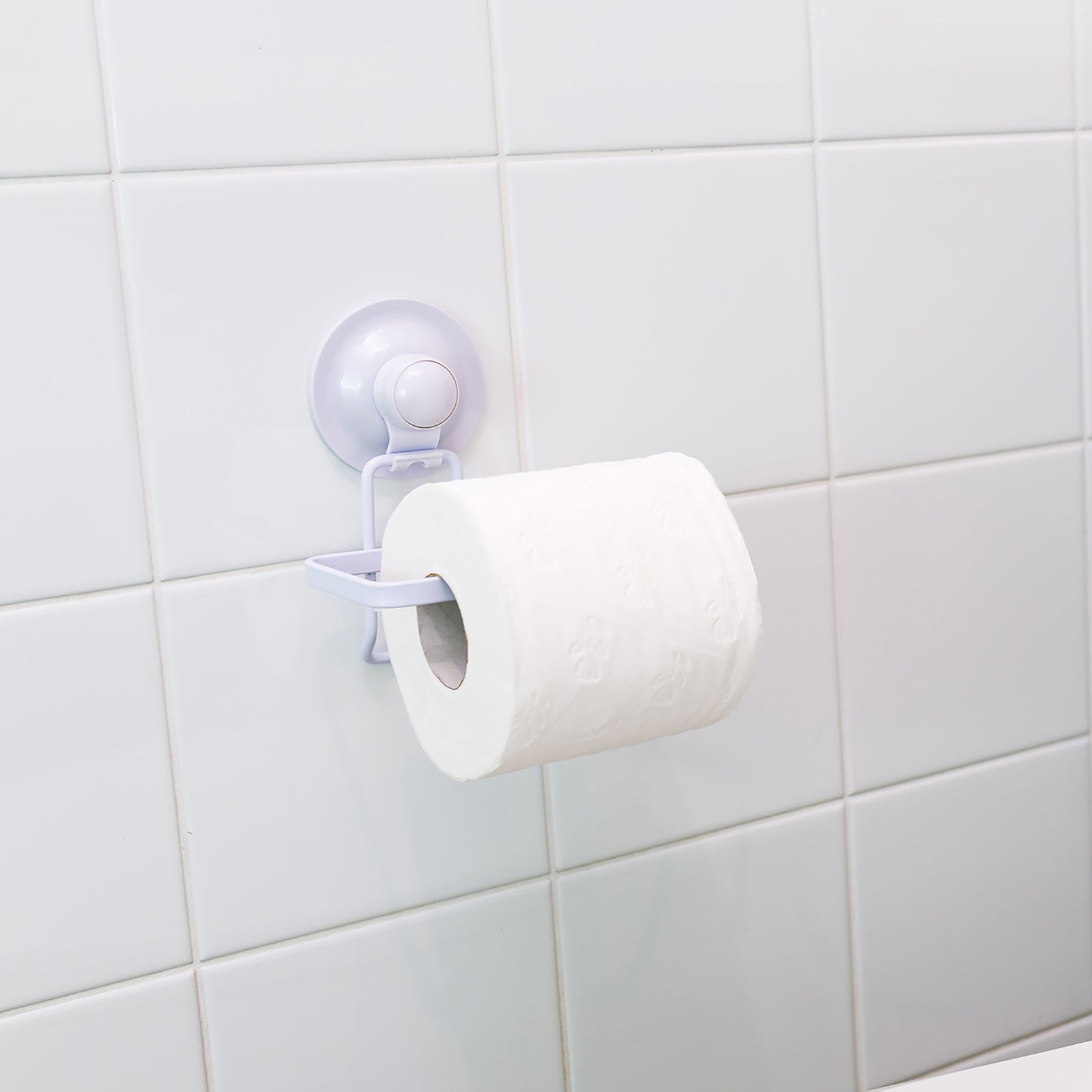 KiahLoc White Toilet Roll Holder Removable Suction Deals499