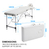 Forever Beauty White Portable Beauty Massage Table Bed Therapy Waxing 2 Fold 55cm Aluminium Deals499