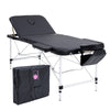 Forever Beauty Black Portable Beauty Massage Table Bed Therapy Waxing 3 Fold 75cm Aluminium Deals499