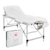 Forever Beauty White Portable Beauty Massage Table Bed Therapy Waxing 3 Fold 75cm Aluminium Deals499