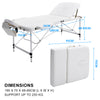 Forever Beauty White Portable Beauty Massage Table Bed Therapy Waxing 3 Fold 75cm Aluminium Deals499