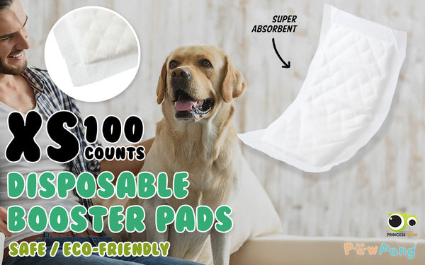 PawPang 100 Ct XS Pet Dog Diaper Liners Booster Pads Disposable Adhesive Deals499