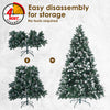 Home Ready 7Ft 210cm 1290 tips Green Snowy Christmas Tree Xmas Pine Cones  + Bauble Balls Deals499