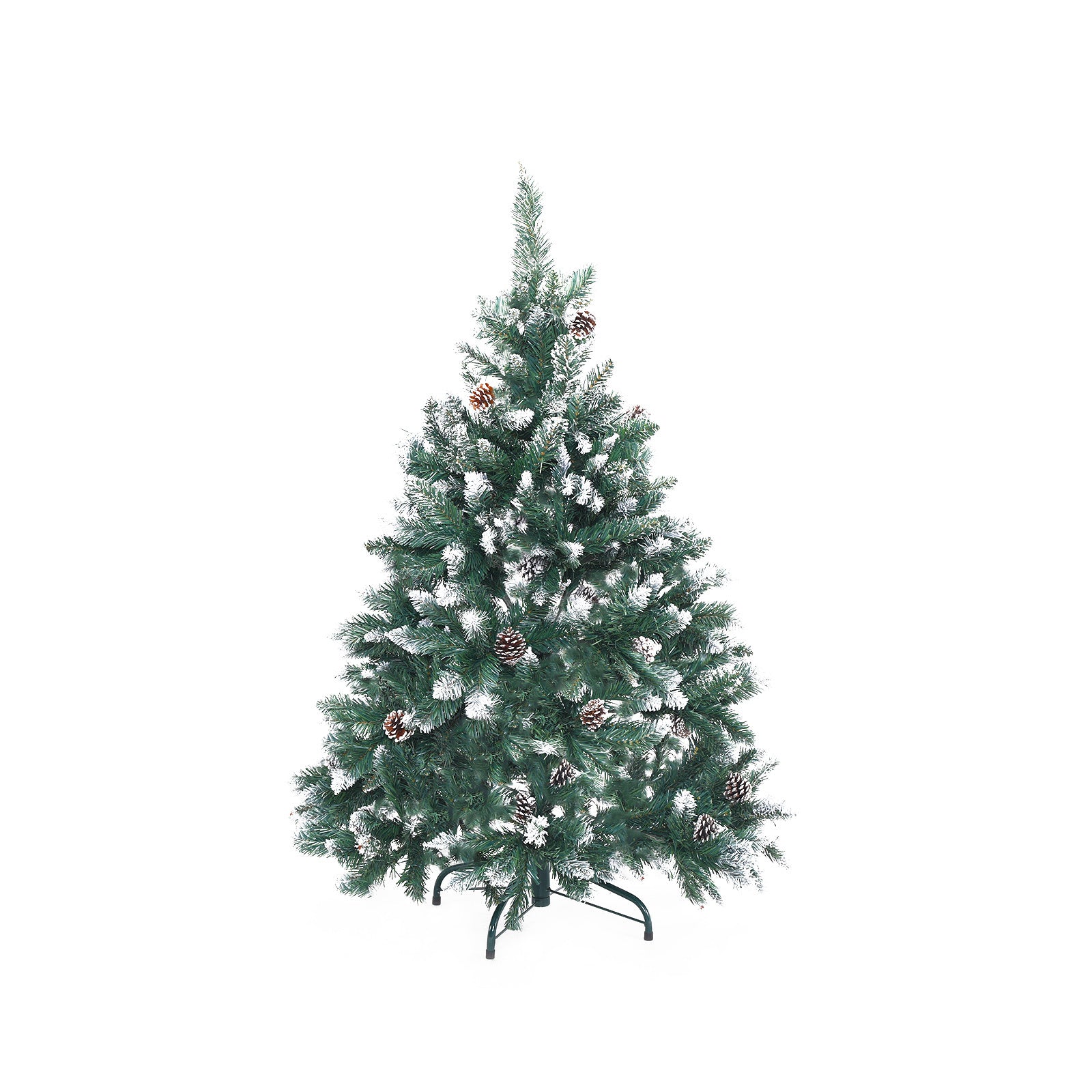 Home Ready 4Ft 120cm 390 tips Green Snowy Christmas Tree Xmas Pine Cones Deals499