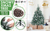 Home Ready 4Ft 120cm 390 tips Green Snowy Christmas Tree Xmas Pine Cones Deals499