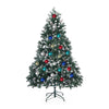 Home Ready 6Ft 180cm 930 tips Green Snowy Christmas Tree Xmas Pine Cones + Bauble Balls Deals499