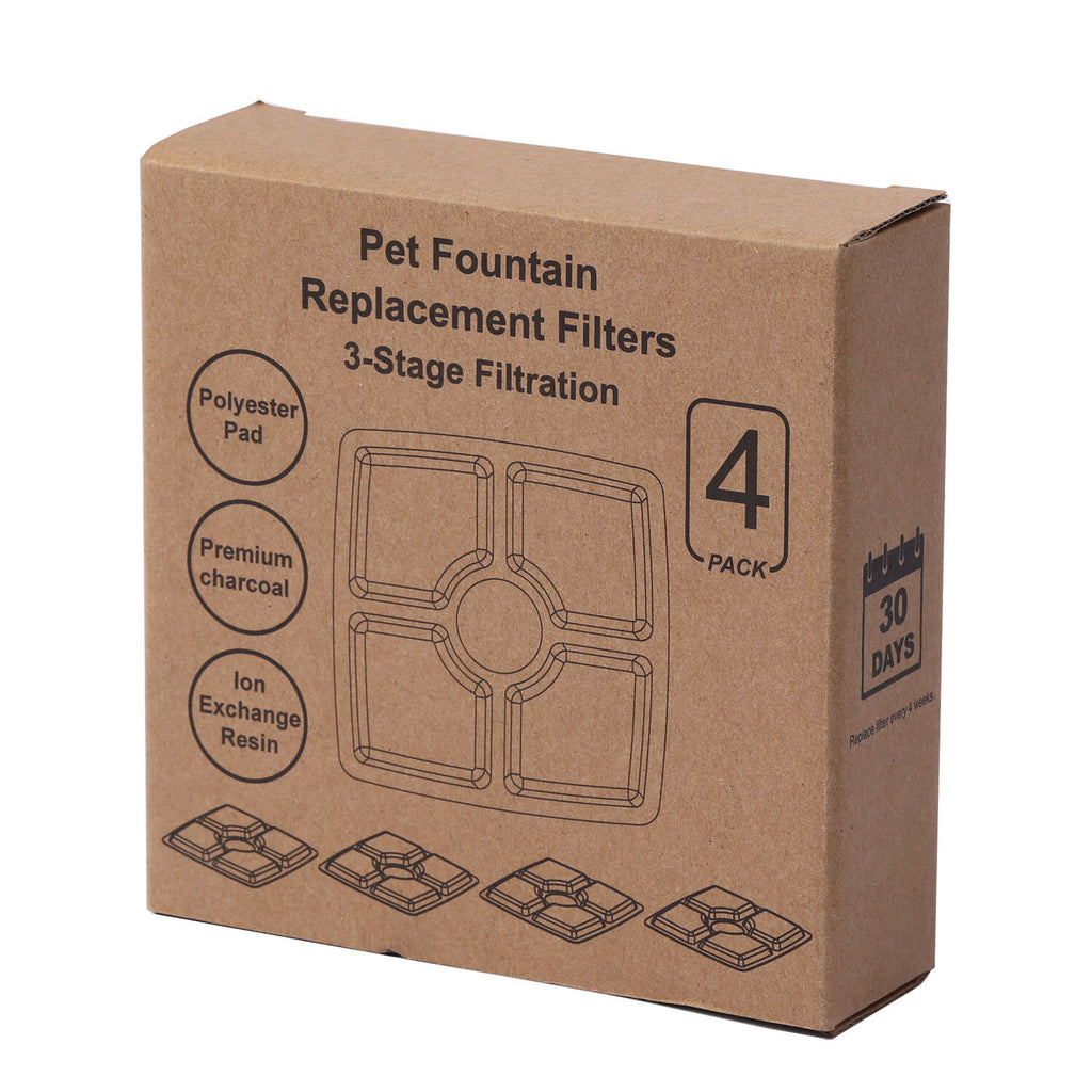 8 x Pet Dog Cat Fountain Filter Replacement Activated Carbon Ion Exchange Resin Triple Filtration System Automatic Water Dispenser Compatible from Deals499 at Deals499