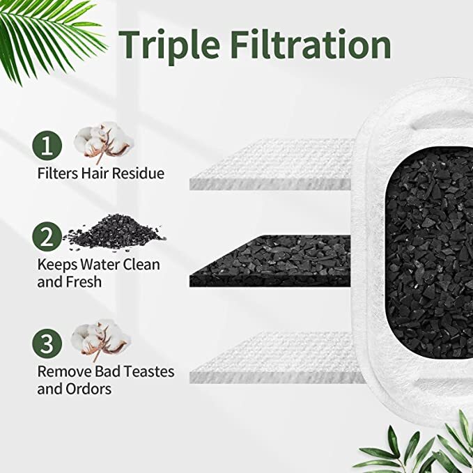 8 x Pet Dog Cat Fountain Filter Replacement Activated Carbon Exchange Filtration System Automatic Water Dispenser Compatible from Deals499 at Deals499