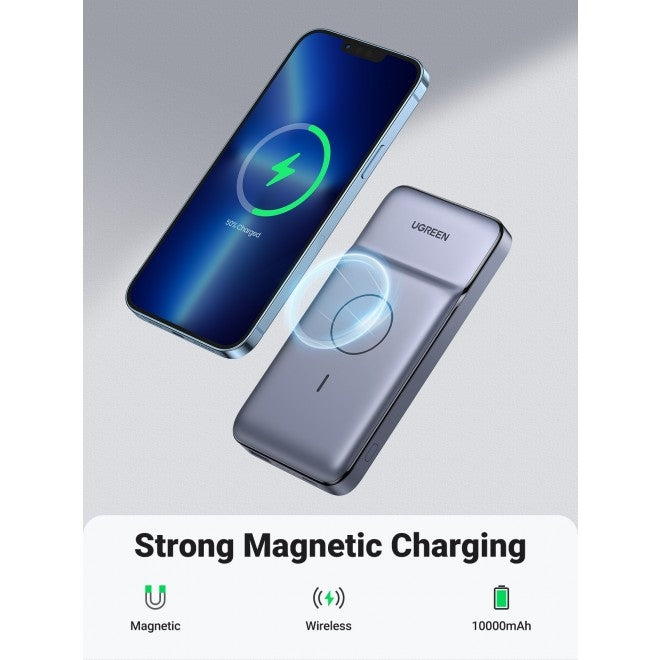 UGREEN 40826 Power Bank 10000mAh 20W Power Delivery Quick Charge 7.5W Magnetic Wireless Charger Deals499