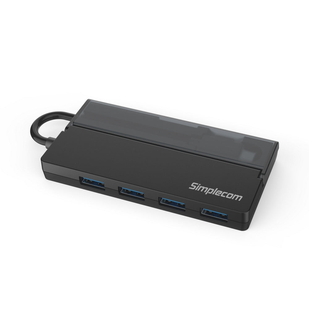 Simplecom CH330 Portable USB-C to 4 Port USB-A Hub USB 3.2 Gen1 with Cable Storage Deals499