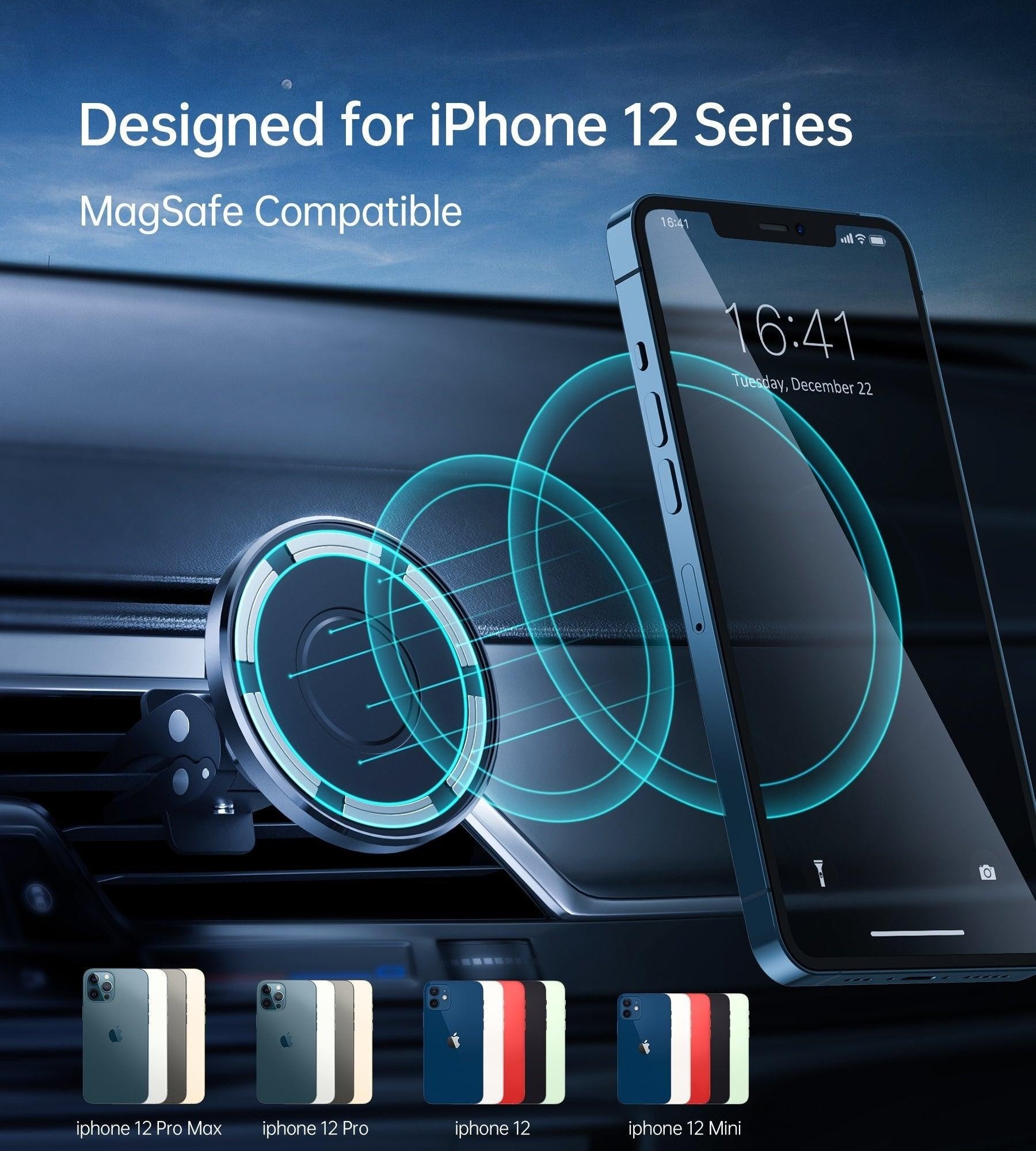 Choetech AT0003 Air Vent Magsafe Magnetic Phone Car Mount for iPhone 12 Deals499