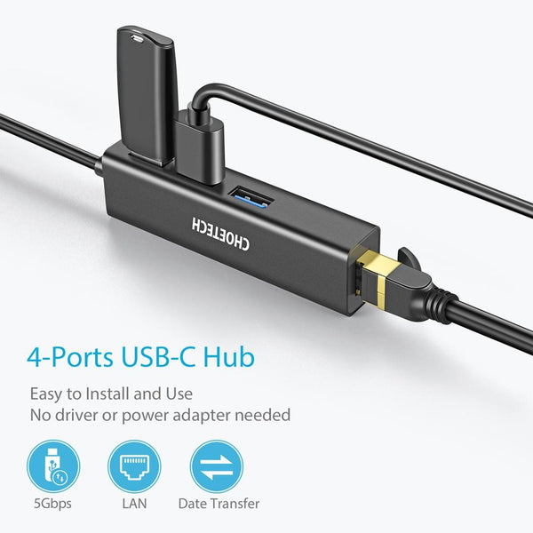 CHOETECH HUB-U02 USB-C To Ethernet Hub Deals499