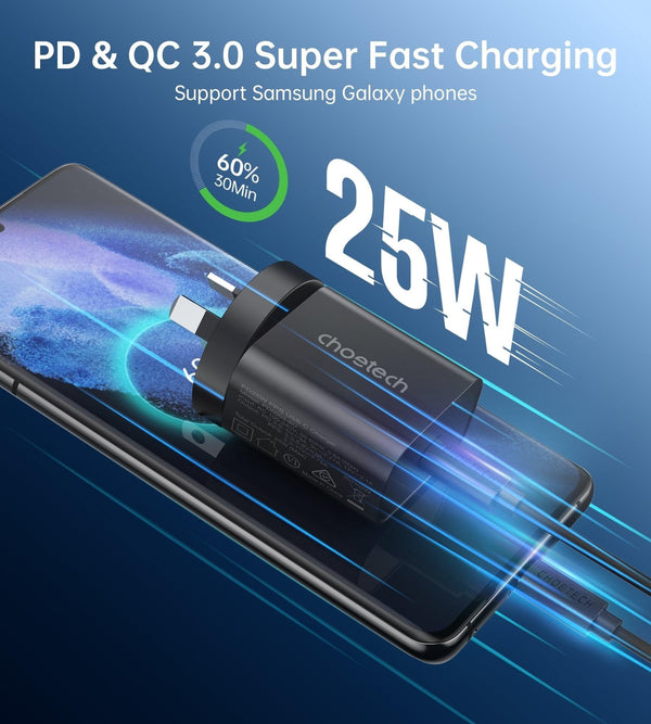 CHOETECH PD6003 25W USB-C Fast Charger with 2m USB-C Cable Deals499
