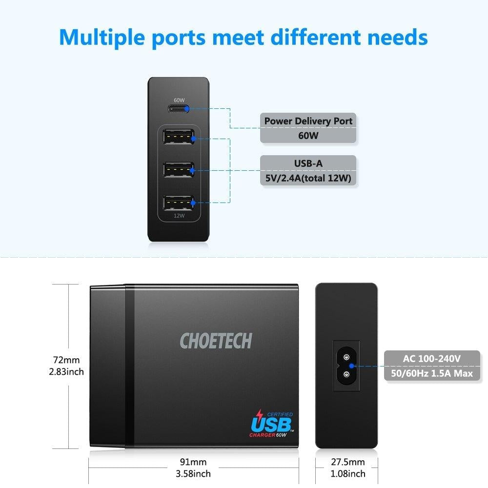 CHOETECH PD72 Power Delivery Charger Deals499