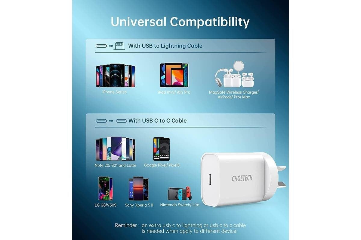 Choetech Q5004 PD Fast Type C Wall Charger 20W Deals499