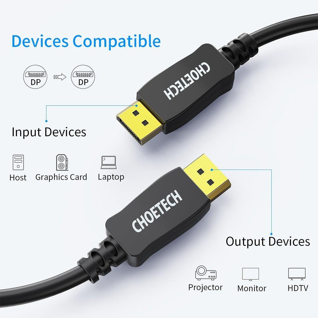 CHOETECH XDD01 DP to DP Cable 2M 8K 60Hz Deals499
