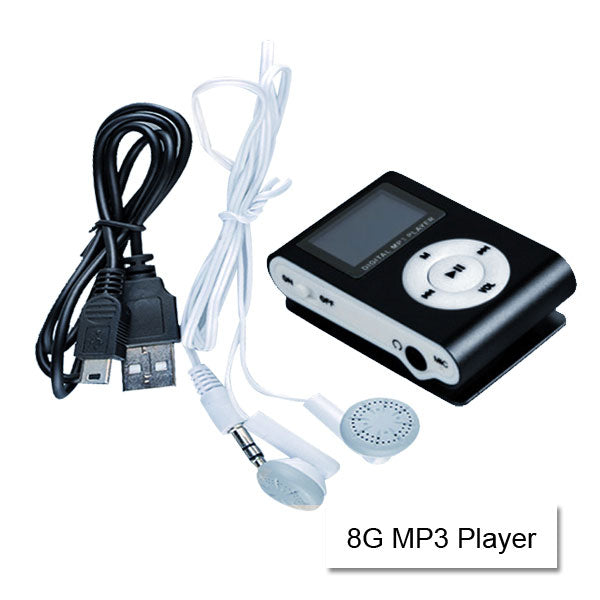 Mini Clip 16G MP3 Music Player With USB Cable & Earphone Black Deals499
