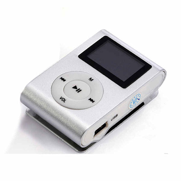 Mini Clip 16G MP3 Music Player With USB Cable & Earphone Silver Deals499