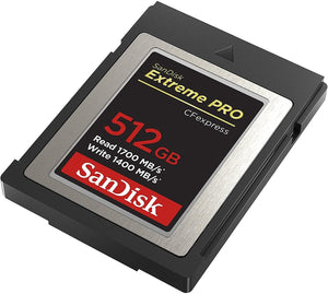 SanDisk 512GB Extreme PRO CFexpress Card Type B - SDCFE-512G-GN4NN READ 1700 MB/S WRITE 1400MB/S Deals499