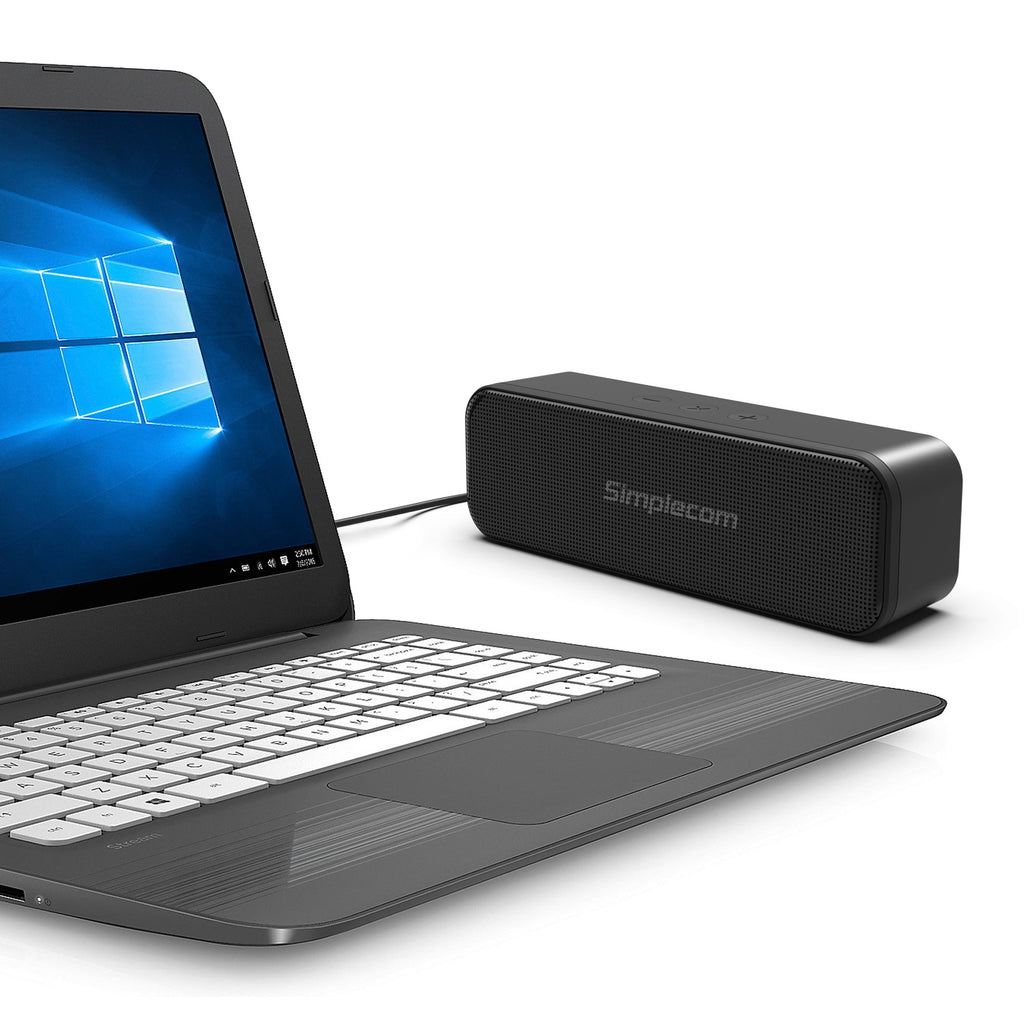 Simplecom UM228 Portable USB Stereo Soundbar Speaker Plug and Play with Volume Control for PC Laptop Deals499