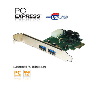 4 Port USB3.0 PCI-Expresses Card (2 External Port + Dual Port Internal Connector) Deals499