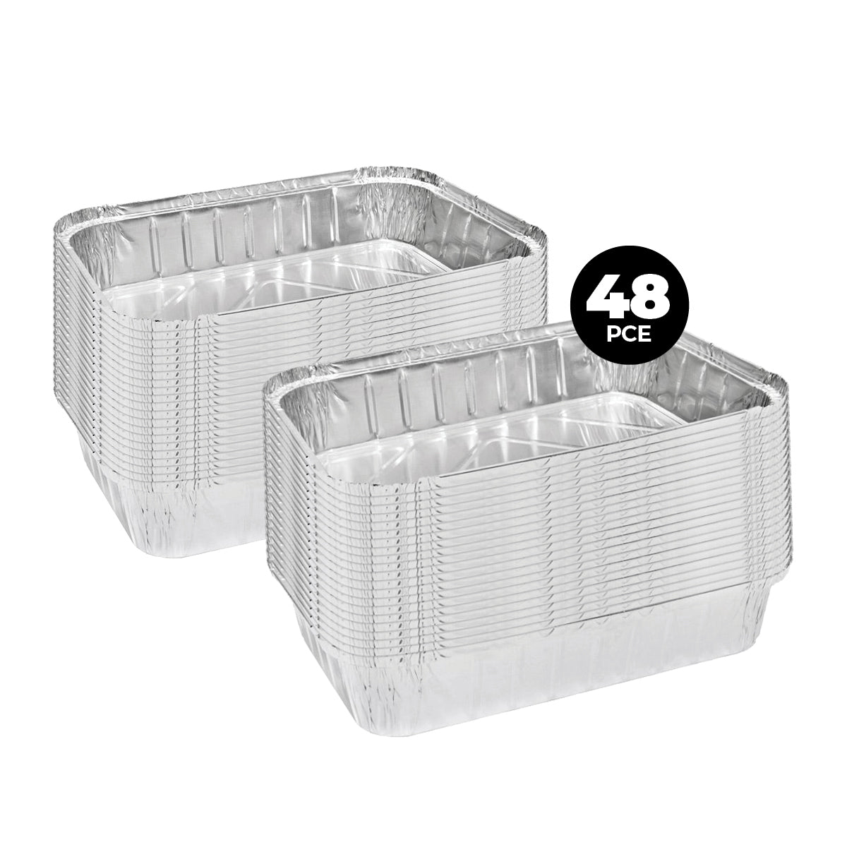 Home Master 48PCE Aluminium Deep Foil Trays Premium Quality & Strength 32cm Deals499