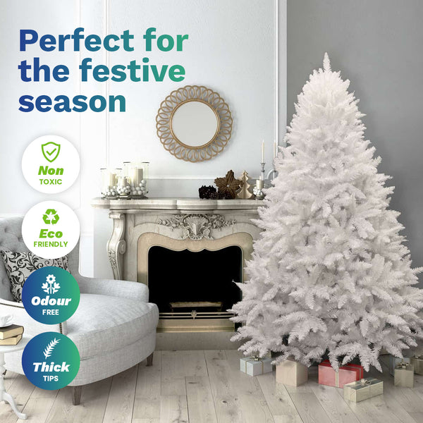 Christmas By Sas 1.8m White Pine Christmas Tree 550 Tips Full Figured Easy Assembly Deals499