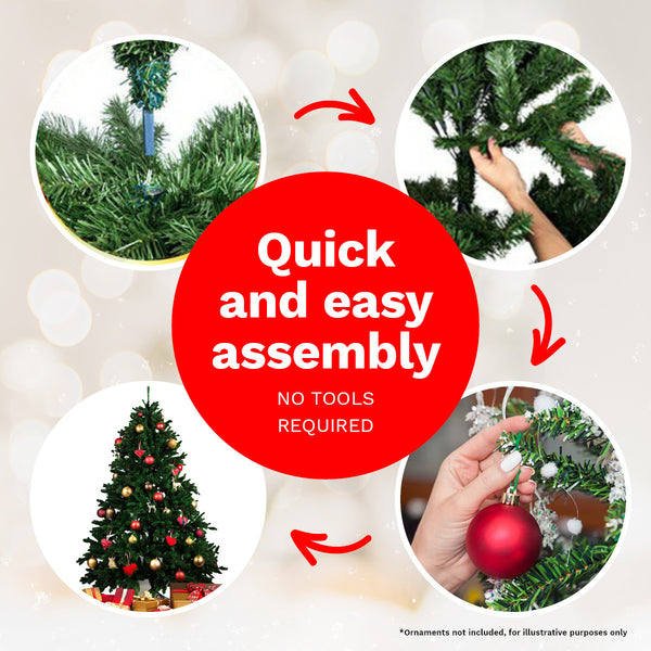 Christmas By Sas 1.8m Pine Christmas Tree 550 Tips Full Figured Easy Assembly Deals499