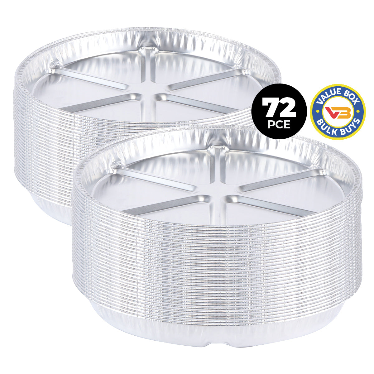 Home Master 72PCE Aluminium Pizza Foil Trays Durable Premium Quality 37.5cm Deals499