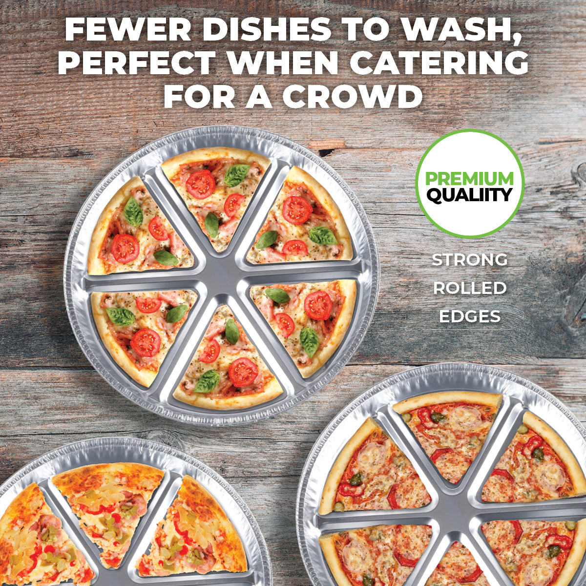 Home Master 72PCE Aluminium Pizza Foil Trays Durable Premium Quality 37.5cm Deals499