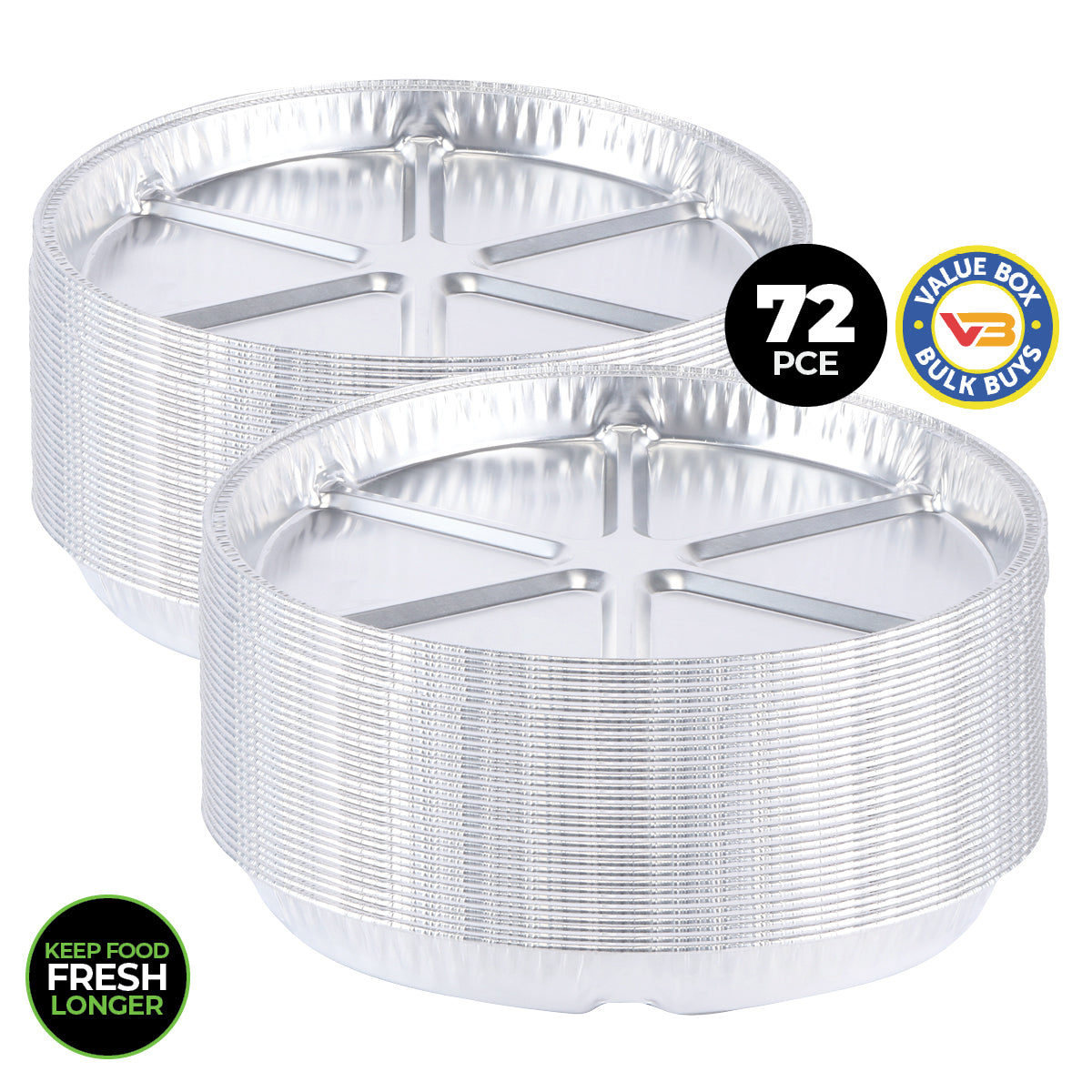 Home Master 72PCE Aluminium Pizza Foil Trays Durable Premium Quality 37.5cm Deals499