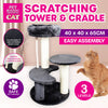 Pet Basic 3 Level Cat Scratching Tower &amp; Cosy Bed Scratch Climb 65 x 40cm Deals499